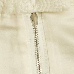 Pre Owned Dolce & Gabbana White Floral Print Cotton Blend Short Skirt S