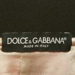 Pre Owned Dolce & Gabbana Multicolor Floral Print Crepe Pencil Skirt M