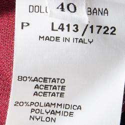 مملوكة مسبقًا Dolce & Gabbana Red Knit Sleeveless V Neck Tunic S