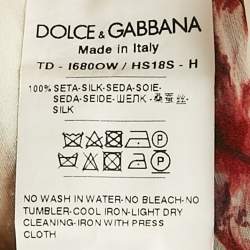 Pre Owned Dolce & Gabbana White Seashell Print Sheer Loose Fit Mini Dress S