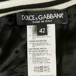 Pre Owned Dolce & Gabbana Metallic Leopard Pattern Sequin Trackpants M