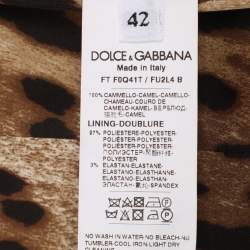 Pre Owned Dolce & Gabbana Beige Camel Double Breasted Mid Length Coat M