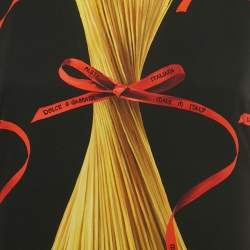 مملوكة مسبقًا Dolce & Gabbana Black Printed Crepe Mini Dress M