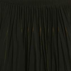 Pre Owned Dolce & Gabbana Black Crepe Pleated Mini Skirt M