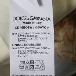 Pre Owned Dolce & Gabbana White Floral Print Cotton Midi Dress M