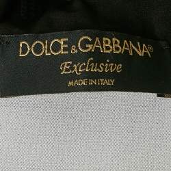Pre Owned Dolce & Gabbana Exclusive Black Logo Band Jersey Sporty Top S