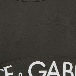 Pre Owned Dolce & Gabbana Exclusive Black Logo Band Jersey Sporty Top S