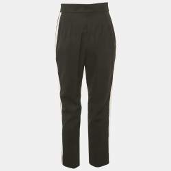 Pre Owned Dolce & Gabbana Black Gabardine Tapered Trousers S