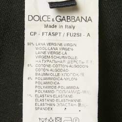 Pre Owned Dolce & Gabbana Black Gabardine Tapered Trousers S