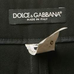Pre Owned Dolce & Gabbana Black Gabardine Tapered Trousers S