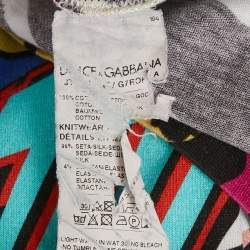 Pre Owned Dolce & Gabbana Multicolor Printed Cotton Mini Dress M