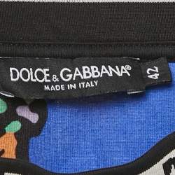 Pre Owned Dolce & Gabbana Multicolor Printed Cotton Mini Dress M