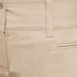 Pre Owned Dolce & Gabbana Beige Cotton Straight-Leg Jeans S Waist 28"