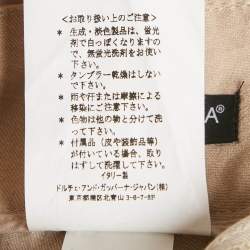 Pre Owned Dolce & Gabbana Beige Cotton Straight-Leg Jeans S Waist 28"