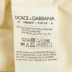 Pre Owned Dolce & Gabbana White L'amore Print Cotton Sleeveless T-Shirt S