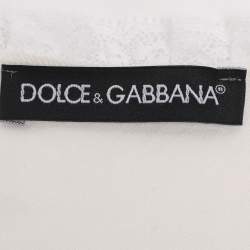 Pre Owned Dolce & Gabbana White Cream Satin Jumpsuit M