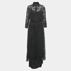 Pre Owned Valentino Lace Maxi Shirt Dress L 