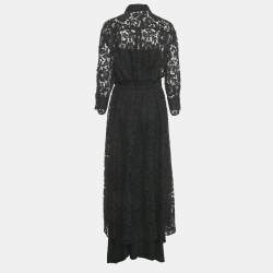 Pre Owned Valentino Lace Maxi Shirt Dress L 