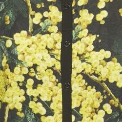 Pre Owned كاردين جيرسيه دولتشي أند غابانا جاكار زهور أسود قطن كبير