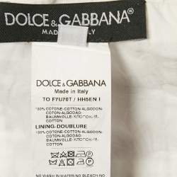 Pre Owned Dolce & Gabbana Purple Majolica Print Cotton Crop Top S