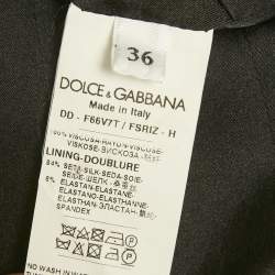 مملوكة مسبقًا Dolce & Gabbana Black Printed Silk Midi Dress XS