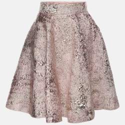Pre Owned Dolce & Gabbana Metallic Lurex Mini Skirt 