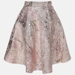 Pre Owned Dolce & Gabbana Metallic Lurex Mini Skirt 