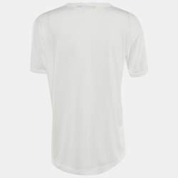Pre Owned Dolce & Gabbana White I Have a Beautiful Life Cotton Crew Neck T-Shirt M 