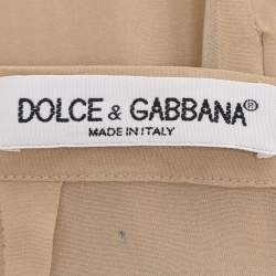 Pre Owned Dolce & Gabbana Beige Chiffon Maxi Skirt M