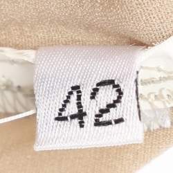 Pre Owned Dolce & Gabbana Beige Chiffon Maxi Skirt M