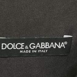 Pre Owned Dolce & Gabbana Black Side Trim Jacquard Trousers M
