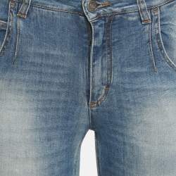 Pre Owned Dolce & Gabbana Blue Washed Denim Capri S/Waist 24"