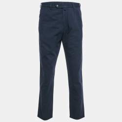 مملوكة مسبقًا بنطلون دولتشي آند غابانا قطن أزرق رسمي مقاس ضخم - إكس إكس لارج