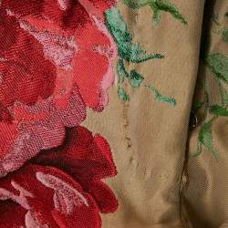 Pre Owned Dolce & Gabbana Beige Floral Jacquard Tailored Pants M