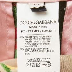 Pre Owned Dolce & Gabbana Beige Floral Jacquard Tailored Pants M