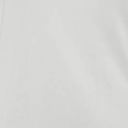 Pre Owned Dolce & Gabbana White Cotton Logo Embossed Crew Neck T-Shirt S