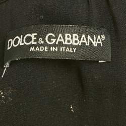 Pre Owned Dolce & Gabbana Gold/Black Sequin Mini Dress S