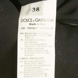 Pre Owned Dolce & Gabbana Gold/Black Sequin Mini Dress S