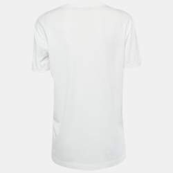 Pre Owned Dolce & Gabbana White Printed Cotton T-Shirt S
