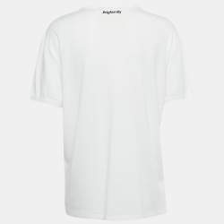 Pre Owned Dolce & Gabbana White Boycott Logo Print Cotton T-Shirt S