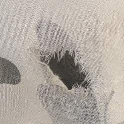 Pre Owned Dolce & Gabbana Beige Butterfly Print Chiffon Ruffled Layered Maxi Dress S