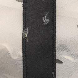 Pre Owned Dolce & Gabbana Beige Butterfly Print Chiffon Ruffled Layered Maxi Dress S