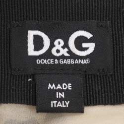 Pre Owned Dolce & Gabbana Beige Butterfly Print Chiffon Ruffled Layered Maxi Dress S