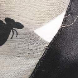 Pre Owned Dolce & Gabbana Beige Butterfly Print Chiffon Ruffled Layered Maxi Dress S