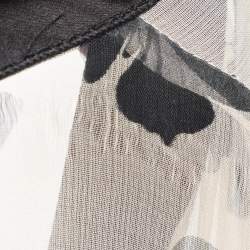 Pre Owned Dolce & Gabbana Beige Butterfly Print Chiffon Ruffled Layered Maxi Dress S