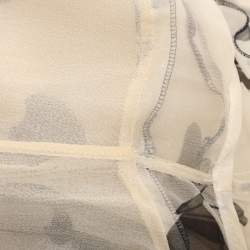 Pre Owned Dolce & Gabbana Beige Butterfly Print Chiffon Ruffled Layered Maxi Dress S