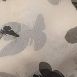 Pre Owned Dolce & Gabbana Beige Butterfly Print Chiffon Ruffled Layered Maxi Dress S