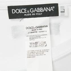 Pre Owned Dolce & Gabbana x Kim White Printed Jersey T-Shirt L