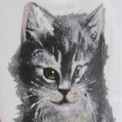 مملوكة مسبقًا بنطلون جينز دولتشي آند غابانا دنيم أبيض مطبوع ميديوم/ خصر 30 بوصة