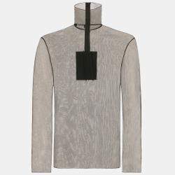 Pre Owned توب دولتشي أند غابانا شفاف تول تطبيق أم مريم أسود مقاس كبير جداً (إكسترا لارج)